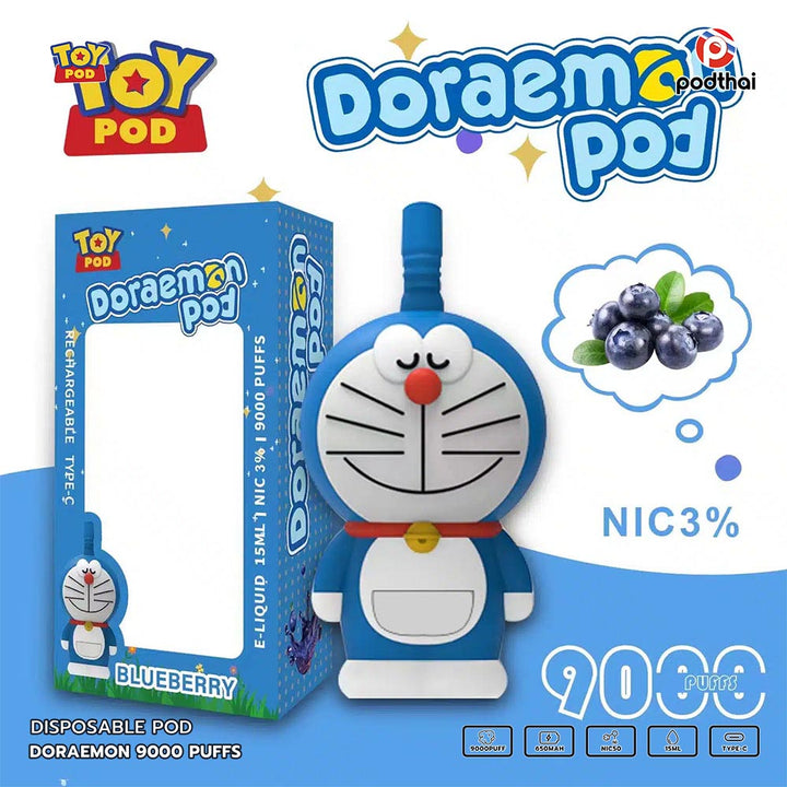 Doraemon 9000 Puffs Disposable Pod
