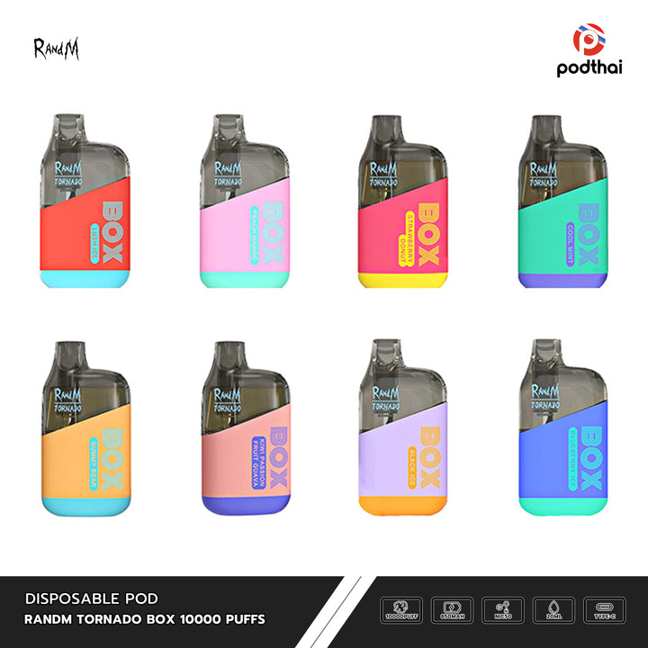 Randm Tornado Box 10000 Puffs Disposable Pod