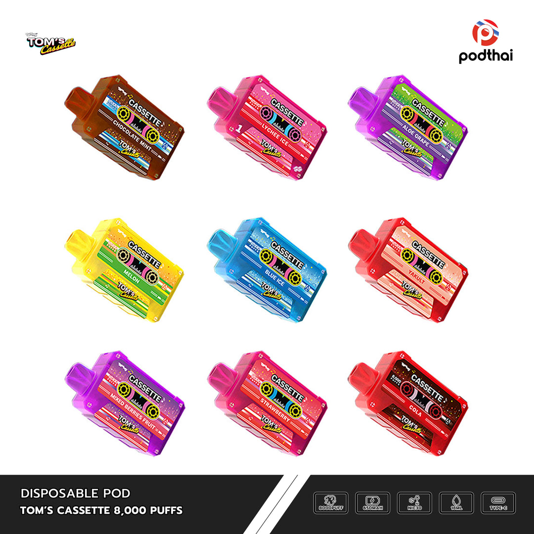 TOM’S Cassette 8,000 Puffs Disposable Pod
