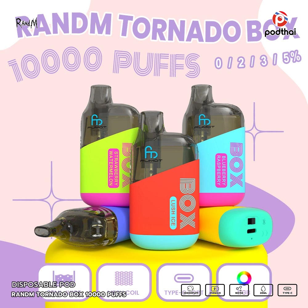 Randm Tornado Box 10000 Puffs Disposable Pod