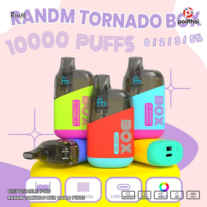 Randm Tornado Box 10000 Puffs Disposable Pod