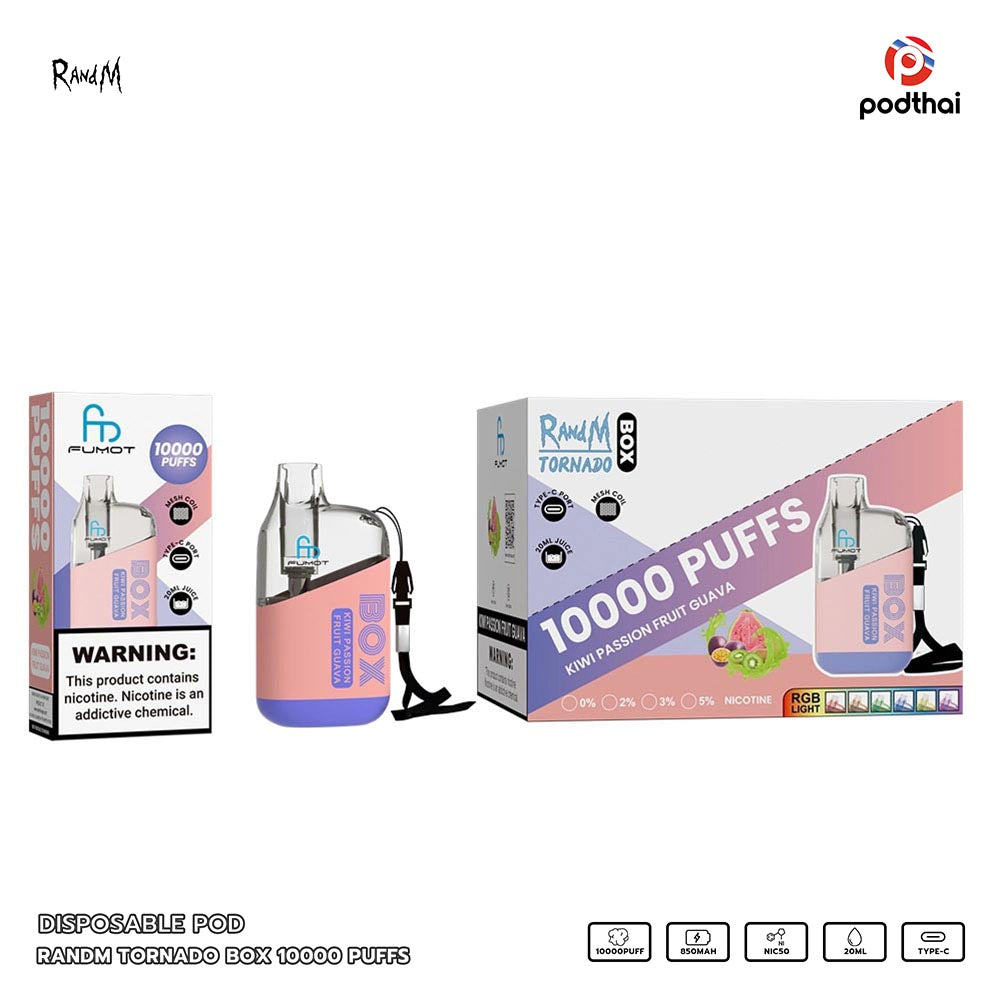Randm Tornado Box 10000 Puffs Disposable Pod