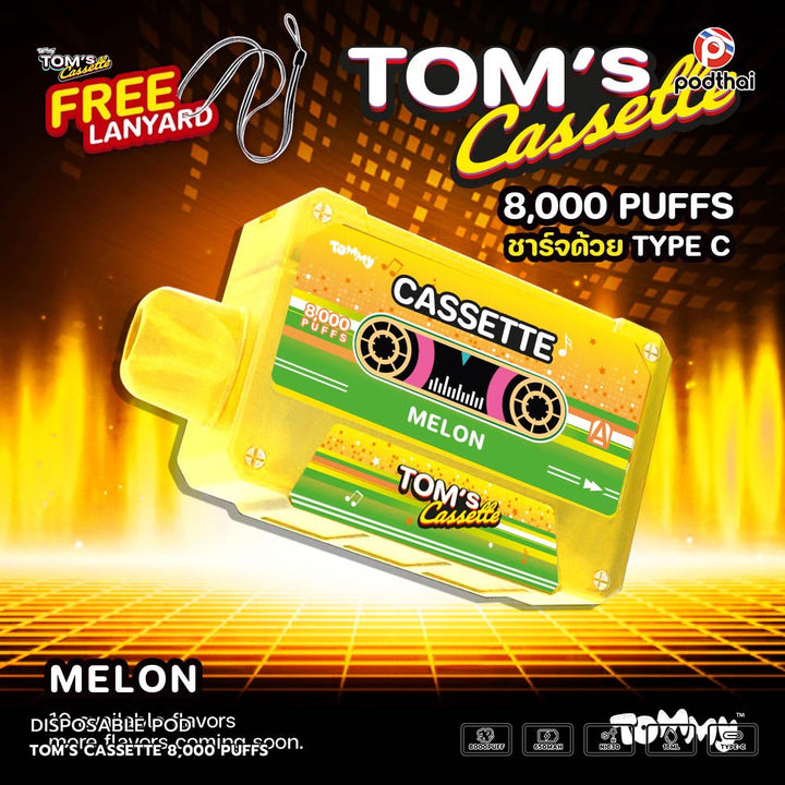 TOM’S Cassette 8,000 Puffs Disposable Pod