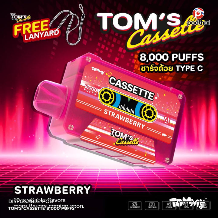 TOM’S Cassette 8,000 Puffs Disposable Pod