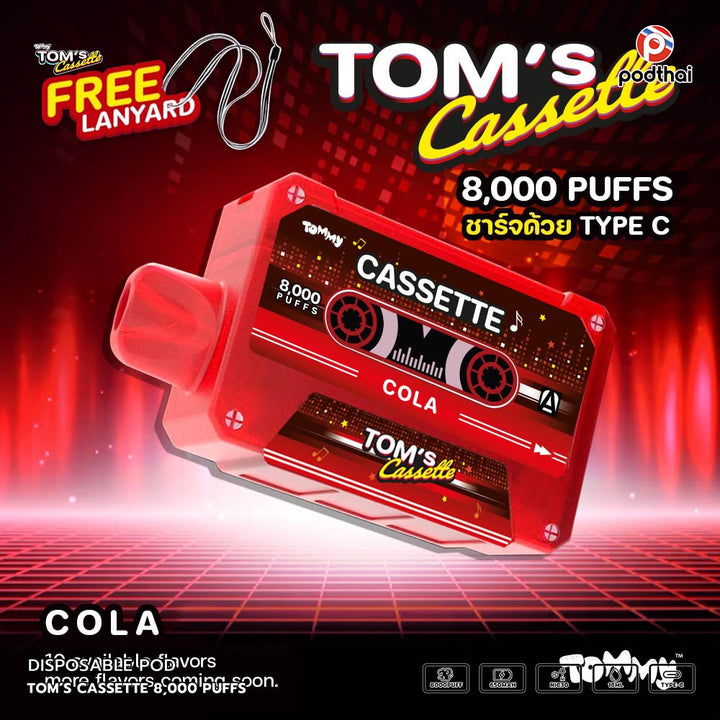 TOM’S Cassette 8,000 Puffs Disposable Pod
