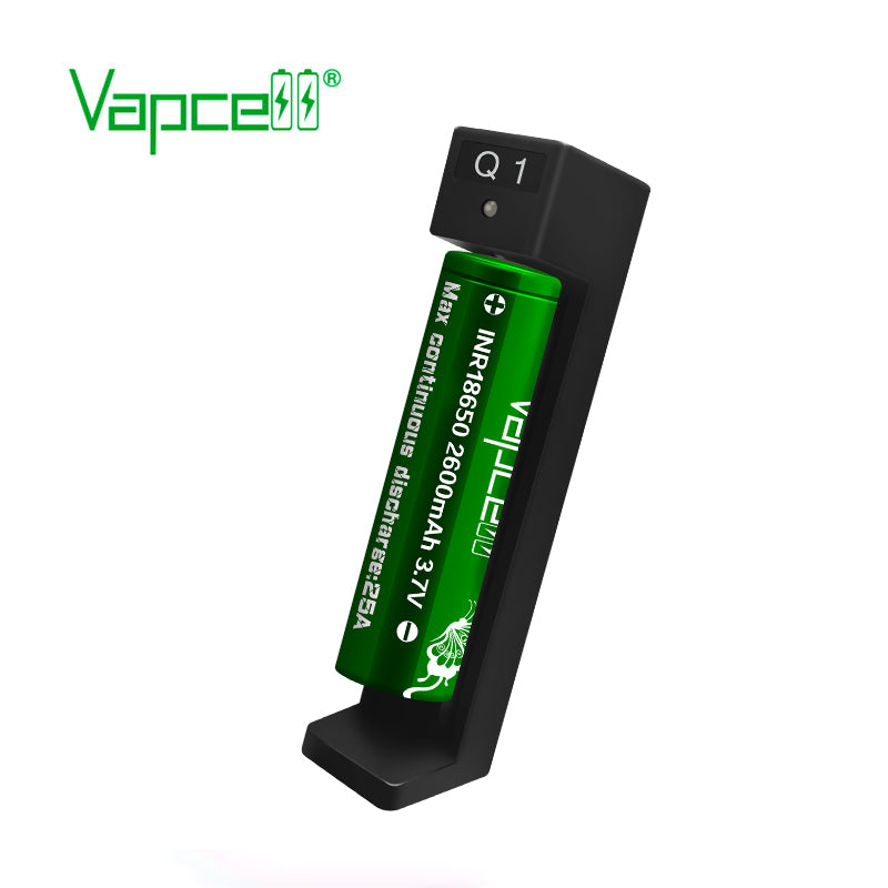รางชาร์จถ่าน – Vapcell Q1 Charger 1 ช่อง (ไม่รวมถ่าน)